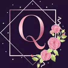 stylish images of letter q in heart